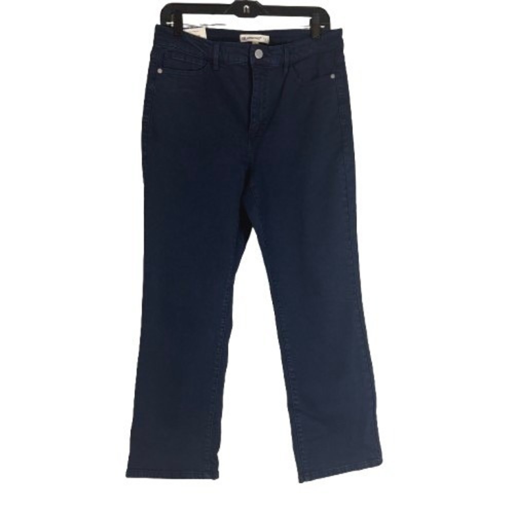 NWT BLANKNYC High Rise Straight Leg Pants Navy Blue Jeans Nautical Size 10/30